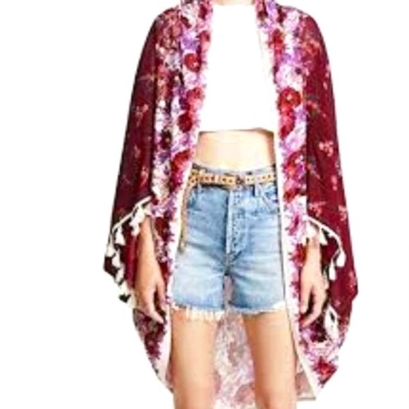 Free People Tops - Free People Bali Tassel Kimono/Shrug